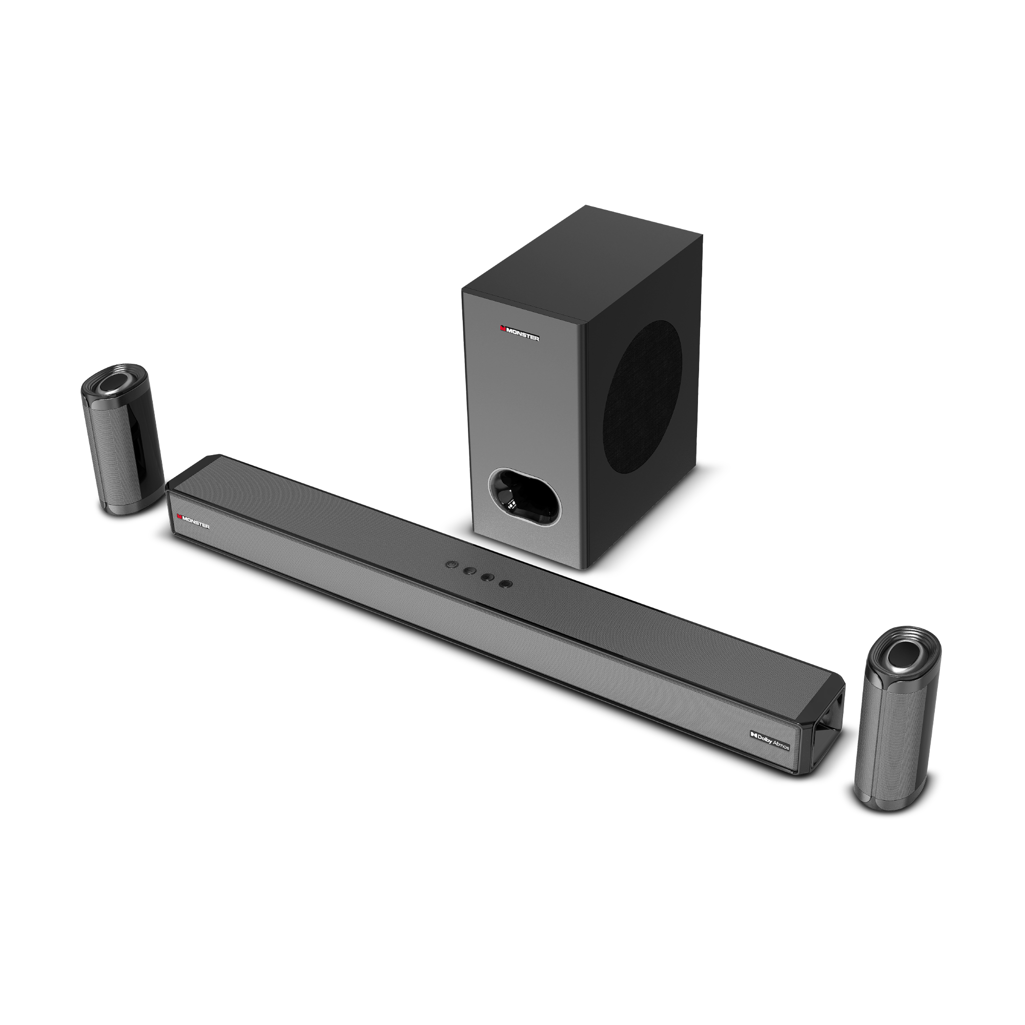 5.1.2 Channel Dolby Atmos Soundbar with Subwoofer & Surround Speakers